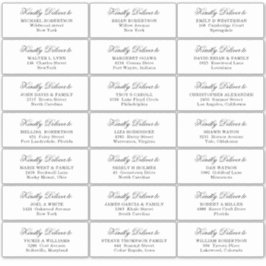 Aufkleber für das Etikett für die Visitenkarte ein