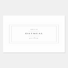 Aufkleber für das Etikett von Haferflocken