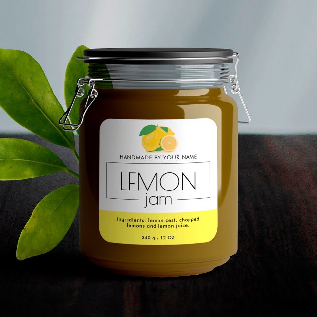 Aufkleber für das Etikett von Lemon-Marmelade (Von Creator hochgeladen)