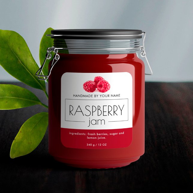 Aufkleber für das Etikett von Raspberry-Marmelade (Von Creator hochgeladen)