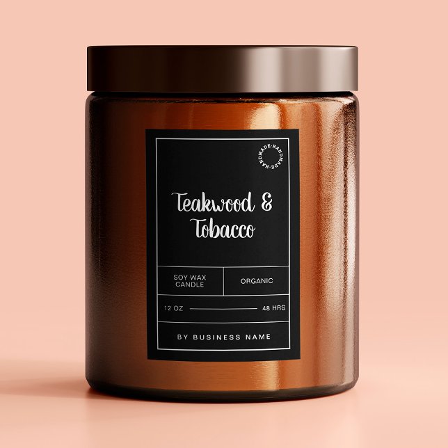 Aufkleber für das Etikett von Schwarzweißkerzen (Von Creator hochgeladen)