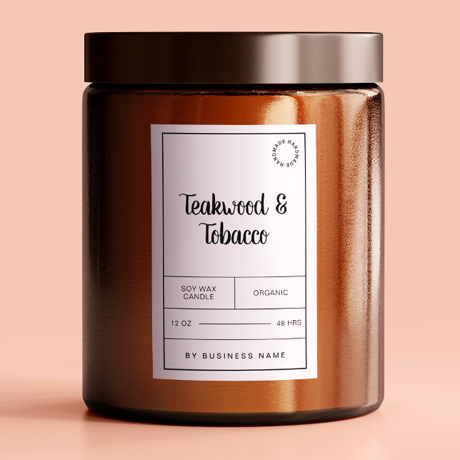 Aufkleber für das Etikett von Schwarzweißkerzen (Von Creator hochgeladen)