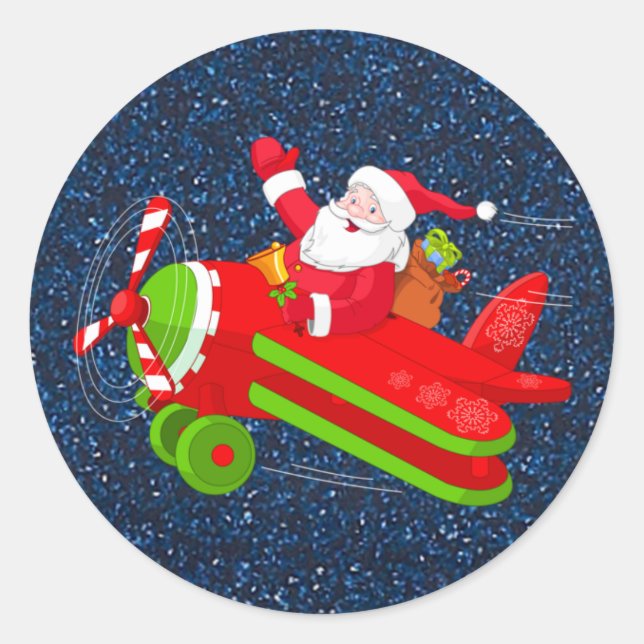 Aufkleber für das Flugzeug Santa Flying (Vorderseite)