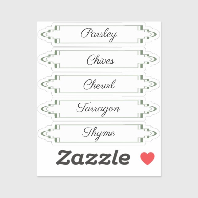 Aufkleber für das französische Kräuteretikett best (Blatt)