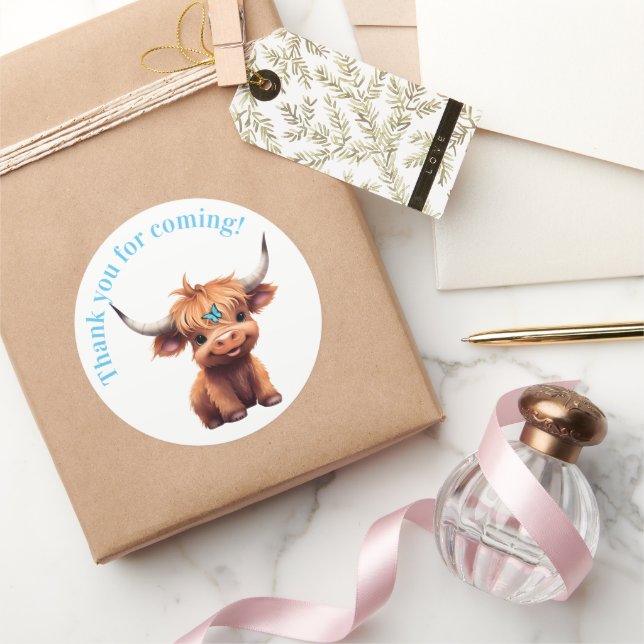 Aufkleber für das Gastgeschenk der Kuh (Schenken)