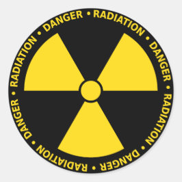 Aufkleber für das Gelbstrahlsymbol