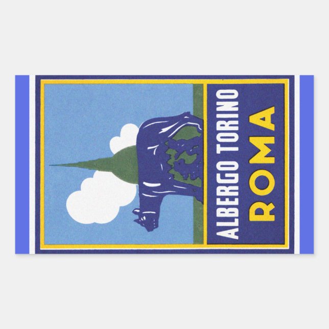 Aufkleber für das Gepäck in Rom (Vorderseite)