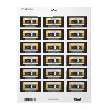 Aufkleber für das Geschenkband der 1980er Jahre in