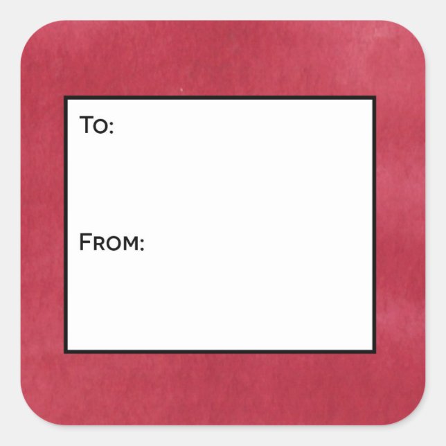 Aufkleber für das Geschenkpapier "Red Stated Glass (Vorderseite)