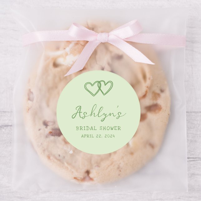 Aufkleber für das handgezeichnete grüne Herz-Braut (Von Creator hochgeladen)