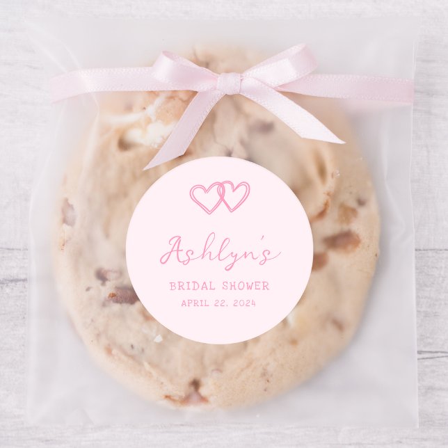 Aufkleber für das handgezeichnete rosa Herz-Brautp (Von Creator hochgeladen)