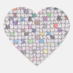 Aufkleber für das handgezogene Puzzleteil