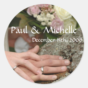 Aufkleber für das Hochzeitpaar