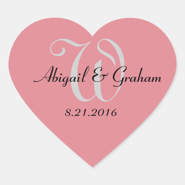 Aufkleber für das Hochzeitsherz (Vorderseite)