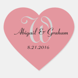 Aufkleber für das Hochzeitsherz