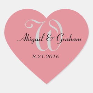 Aufkleber für das Hochzeitsherz