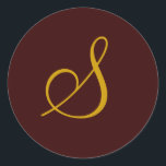 Aufkleber für das Hochzeitstich S Gold Siegel<br><div class="desc">Mit Ihren persönlichen Informationen und Farben anpassen</div>