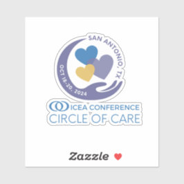 Aufkleber für das ICEA-Konferenzlogo im Maßschnitt