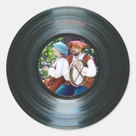 Aufkleber für das Label "Black Vinyl Music Record"