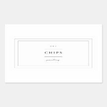 Aufkleber für das Lebensmitteletikett von Chips