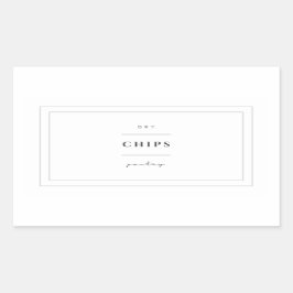 Aufkleber für das Lebensmitteletikett von Chips