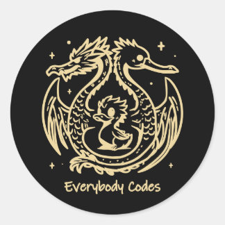 Aufkleber für das Lied von Enten und Drachen