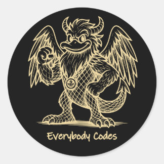 Aufkleber für das Lied von Enten und Drachen