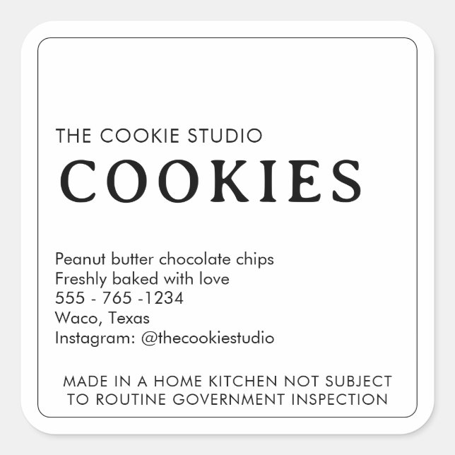 Aufkleber für das Minimalistische Etikett Hütte (Vorderseite)