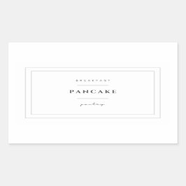 Aufkleber für das Pancake Food Label