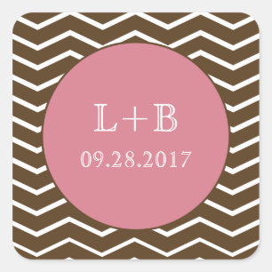 Aufkleber für das Party "Wavy Chic" (Rosa)