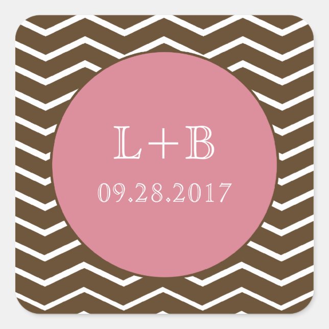 Aufkleber für das Party "Wavy Chic" (Rosa) (Vorderseite)