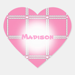 Aufkleber für das rosa Herz