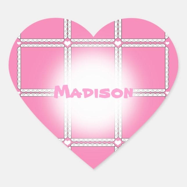 Aufkleber für das rosa Herz (Vorderseite)