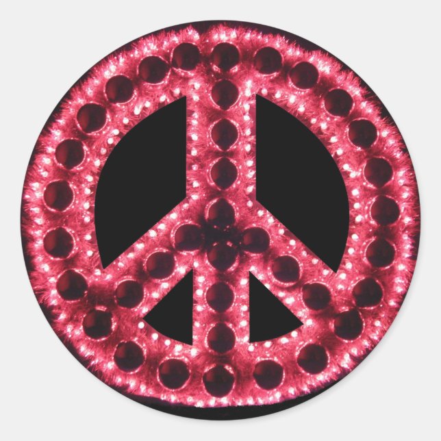 Aufkleber für das rote Friedenszeichen (Vorderseite)