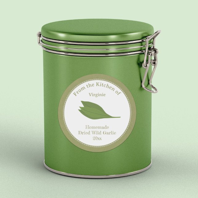 Aufkleber für das Rustikale Naturkraut (Rustic Wild Garlic Label Kraft Sticker)