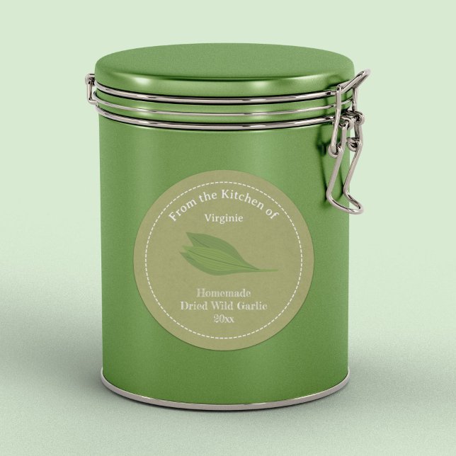 Aufkleber für das rustikale, wilde Knoblauchetiket (Rustic Wild Garlic Label Sticker)
