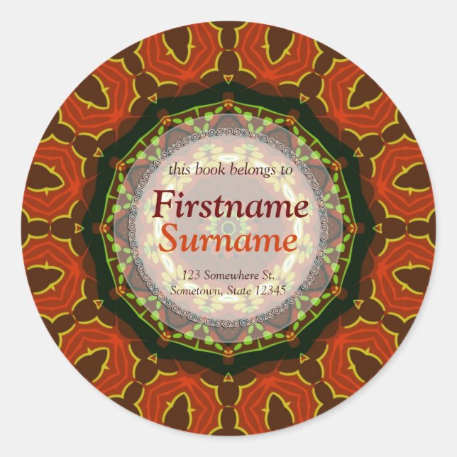 Aufkleber für das SolarFire Geo Art Buchzeichen (Vorderseite)