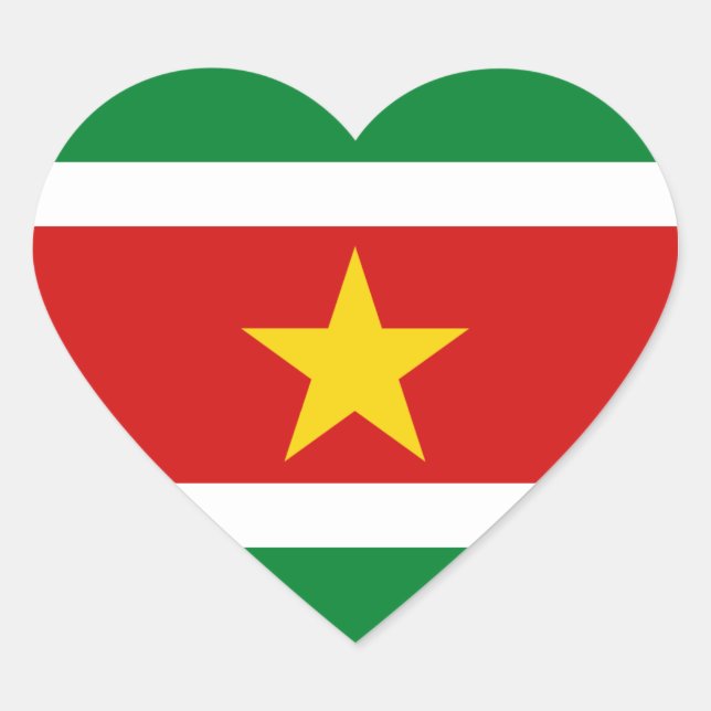 Aufkleber für das Suriname-Flag (Vorderseite)