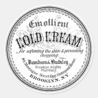 Aufkleber für das Vintage Apothekaretikett