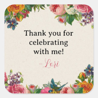 Aufkleber für das Vintage Brautparty des Gartens