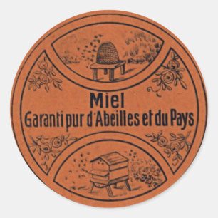 Aufkleber für das Vintage Honig