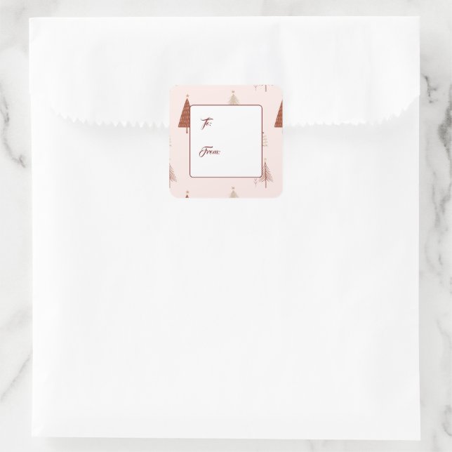 Aufkleber für das Weihnachtsgeschenk (Tasche)
