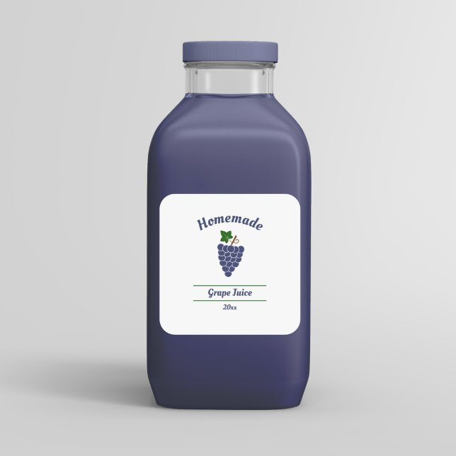 Aufkleber für den bearbeitbaren Traubensaft (Grape Juice Label Sticker)