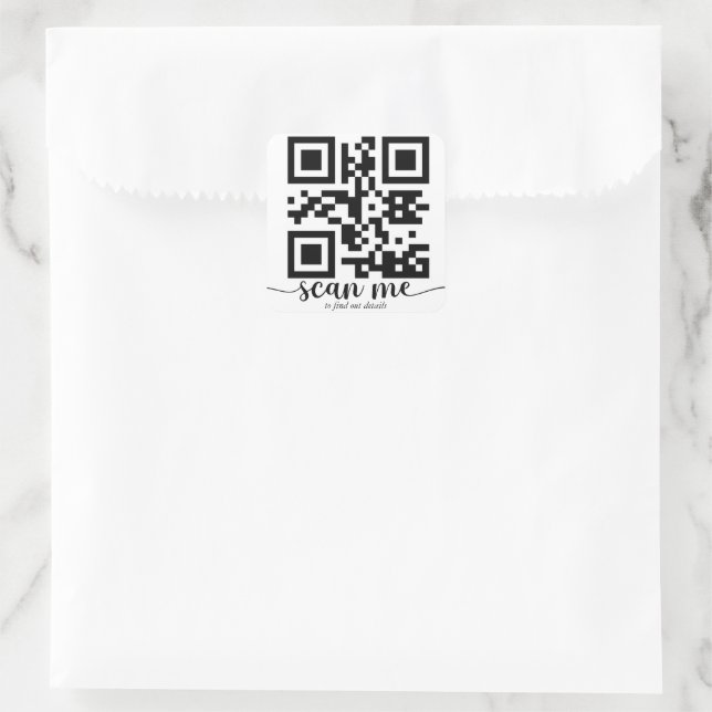 Aufkleber für den benutzerdefinierten Qr-Code (Tasche)