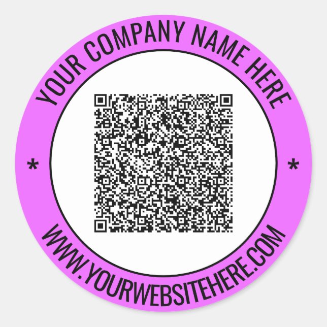 Aufkleber für den benutzerdefinierten QR-Code Name (Vorderseite)