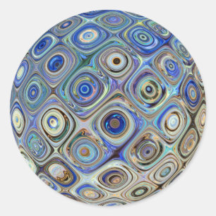 Aufkleber für den blauen Deko