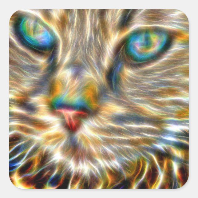 Aufkleber für den Cat Art Square - Glossy (Vorderseite)