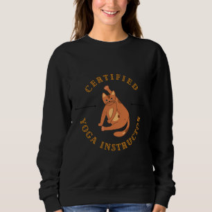 Aufkleber für den Certified Kitty Yoga Instructor  Sweatshirt
