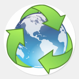 Aufkleber für den Earth Day Gerecycelt