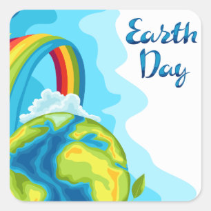 Aufkleber für den Earth Day Square